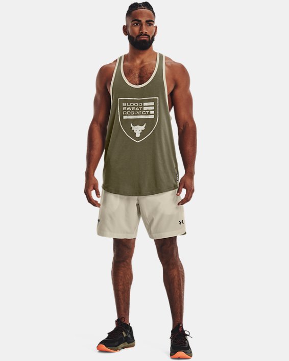 Men's Project Rock BSR Flag Tank in Green image number 2